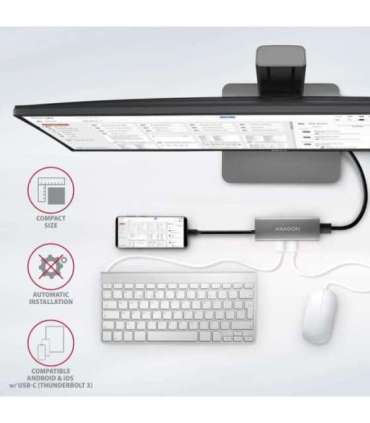 AXAGON Multi-port USB-C 10Gbps hub, 13cm HMC-5G21