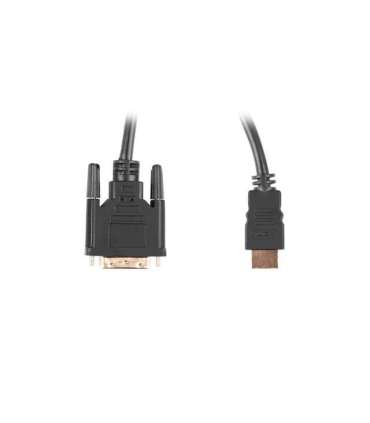 Lanberg HDMI to DVI-D Cable Dual Link with Gold-Plated 4K Connectors CA-HDDV-20CU-0018-BK HDMI to DVI-D 1.8 m