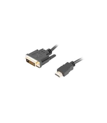 Lanberg HDMI to DVI-D Cable Dual Link with Gold-Plated 4K Connectors CA-HDDV-20CU-0018-BK HDMI to DVI-D 1.8 m