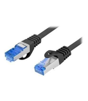 Lanberg Patchcord Cat.6A S/FTP LSZH CCA Black Fluke Passed PCF6A-10CC-0050-BK 0.5 m