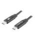 Lanberg USB-C 2.0 Cable, Quick Charge 4.0 CA-CMCM-40CU-0018-BK USB Type-C to USB Type-C 1.8 m