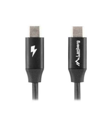 Lanberg USB-C 2.0 Cable, Quick Charge 4.0 CA-CMCM-40CU-0018-BK USB Type-C to USB Type-C 1.8 m