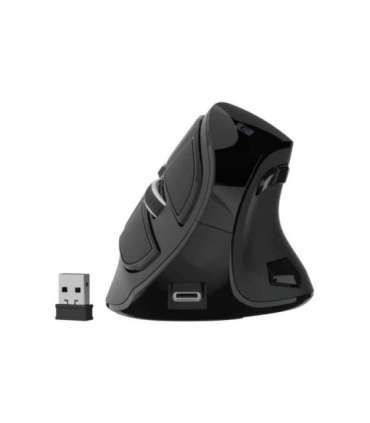 Natec Vertical Mouse Euphonie Pro Wireless Bluetooth, 2.4GHz Black