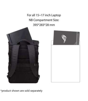 Asus BP4701 ROG BACKPACK/15_17 Asus BP4701 Notebook carrying backpack Fits up to size 17 " Backpack Black