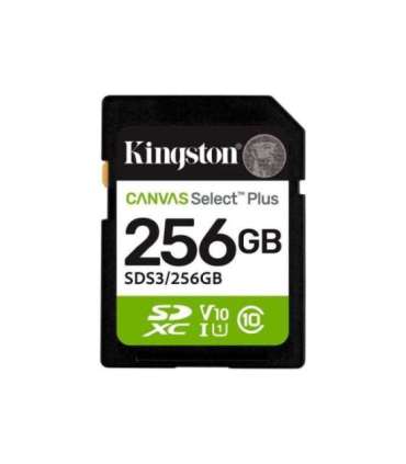 Kingston Canvas Select Plus 256 GB SD Flash memory class Class 10, UHS-I, U1/U3, Video Class 10/30