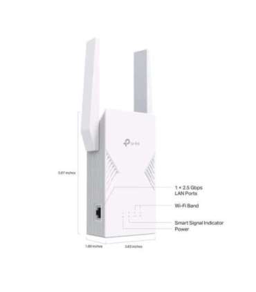 TP-LINK BE3600 Dual-Band Wi-Fi 7 Range Extender RE235BE 802.11ax 688/2882 Mbit/s Ethernet LAN (RJ-45) ports 1 |