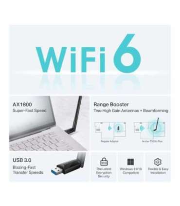 TP-LINK Archer TX35U Plus AX1800 High Gain Wireless USB Adapter