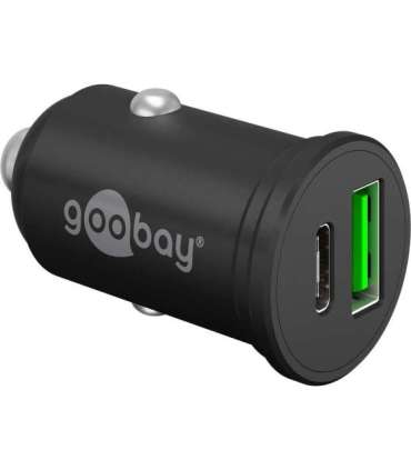 Goobay 61739 Dual-USB Car Fast Charger USB-C PD, 45 W Goobay