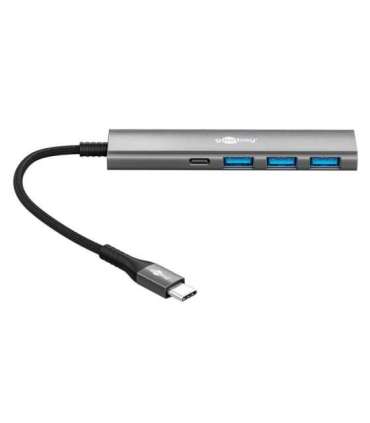 Goobay Slim 4-Port USB Hub, USB-C to USB-C/USB-A, 5 Gbit/s 76562