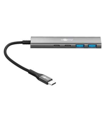 Goobay Slim 4-Port USB Hub, USB-C to USB-C/USB-A, 5 Gbit/s 76563