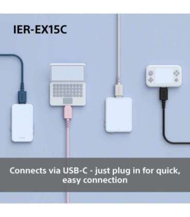Sony Earbuds IER‑EX15C Wired In-ear Microphone White