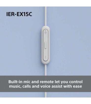 Sony Earbuds IER‑EX15C Wired In-ear Microphone White
