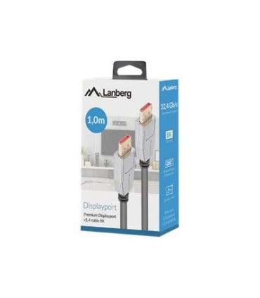 Lanberg DisplayPort M/M Cable 20 PIN V1.4 8K 60HZ CA-DPDP-20CU-0010-BK 1 m