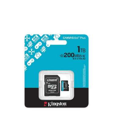 Kingston Memory card Canvas Go! Plus 1000 GB microSD Flash memory class Class 10, UHS-I, U3, V30, A2