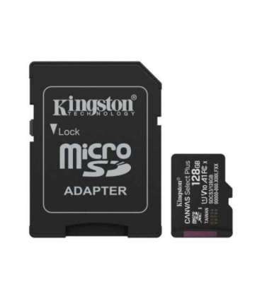 Kingston Canvas Select Plus 128 GB microSD Flash memory class Class 10, UHS-I, U1/U3, video class 10/30, A1