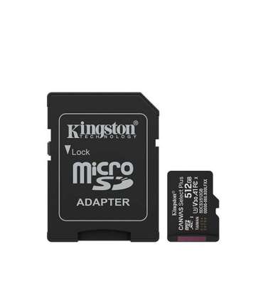 Kingston Canvas Select Plus 512 GB microSD Flash memory class Class 10, UHS-I, U1/U3, video class 10/30, A1
