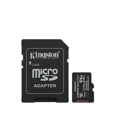 Kingston Canvas Select Plus 64 GB microSD Flash memory class Class 10, UHS-I, U1/U3, video class 10/30, A1