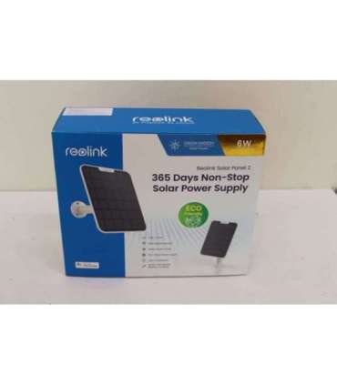 SALE OUT. Reolink SP2-W 6W Solar Panel, White Reolink Solar Panel SP2-W White IP65 USED, DIRTY, MISSING