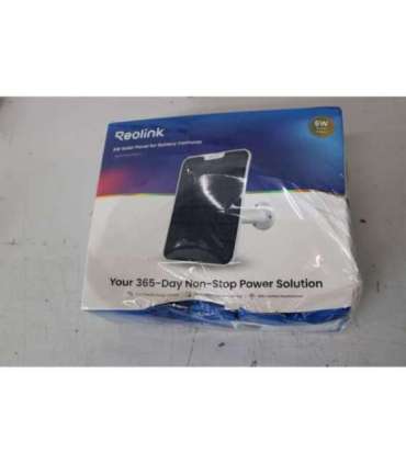 SALE OUT. Reolink SP2-W 6W Solar Panel, White Reolink Solar Panel SP2-W White IP65 DAMAGED PACKAGING