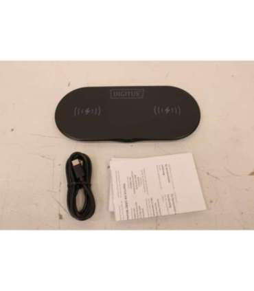SALE OUT. DIGITUS Wireless Charging, Pad, Duo, 15W, Grey Digitus 5/ 7.5/ 10/ 15 W DEMO