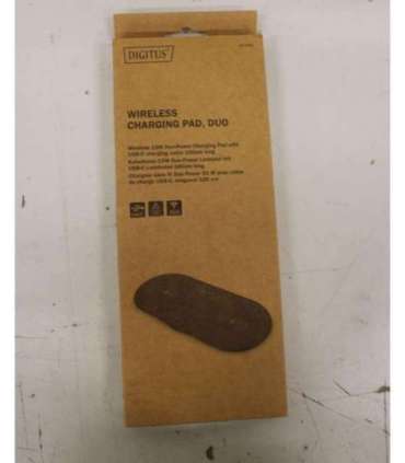 SALE OUT. DIGITUS Wireless Charging, Pad, Duo, 15W, Grey Digitus 5/ 7.5/ 10/ 15 W DEMO