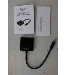 SALE OUT. DIGITUS USB Type-C to HDMI Adapter, 4K@30Hz black Digitus USB Type-C to HDMI Adapter DA-70852 Black |