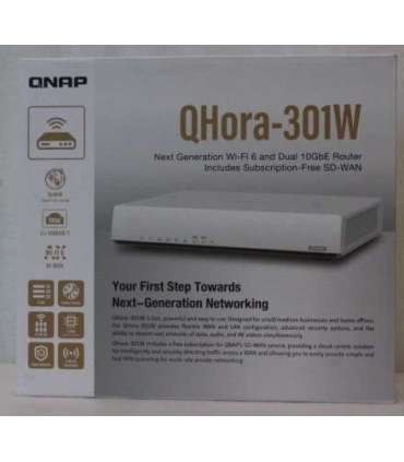 SALE OUT. QNAP QHora-301W WiFi 6 up to 3.5Gbps Speed AX optimized Quad-Core Processor 4x4 MU-MIMO & OFDMA 2* 10GbE