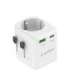 Gembird TPA-EU1A1C20-01-W Grounded universal travel power adapter, 20 W, white Gembird
