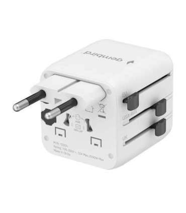 Gembird TPA-INT-01-W Universal travel power adapter, white Gembird