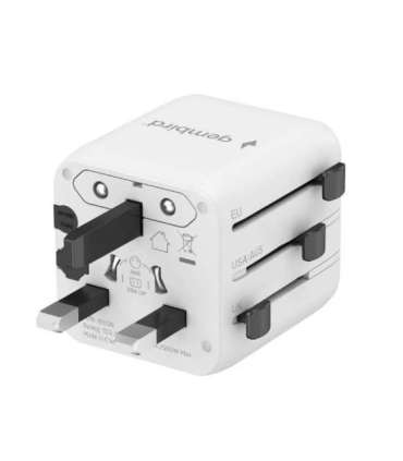Gembird TPA-INT-01-W Universal travel power adapter, white Gembird