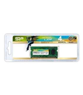 Silicon Power SP004GLSTU160N02, SO-DIMM, 4 GB, 1 x 4 GB, DDR3L, 1600 MHz, 204-pin, Green