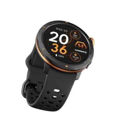 Hammer Watch 2 Lite Smart watch AMOLED 1.43" Waterproof Black