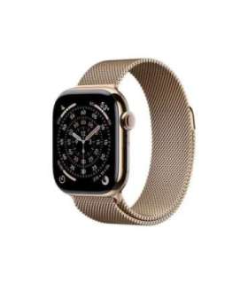 Apple Watch Series 11 GPS + Cellular 42mm Gold Titanium Case with Gold Milanese Loop