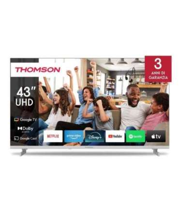 TV Set|THOMSON|43"|4K/Smart|QLED|3840x2160|Google TV|White|43UG4S14W
