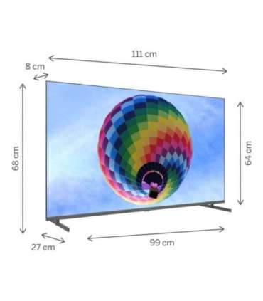 TV Set|THOMSON|50"|4K/Smart|QLED|3840x2160|Wireless LAN|Bluetooth|Google TV|Black|50QG4S14