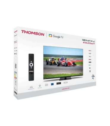 TV Set|THOMSON|43"|4K/Smart|QLED|3840x2160|Wireless LAN|Bluetooth|Google TV|Black|43QG7C14