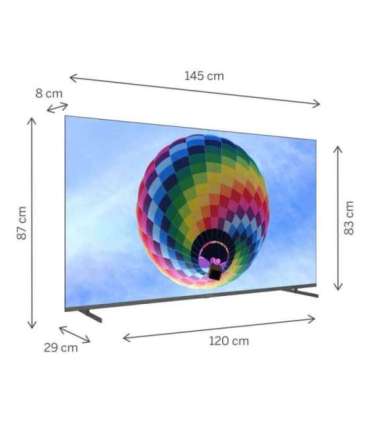 TV Set|THOMSON|65"|4K/Smart|QLED|3840x2160|Wireless LAN|Bluetooth|Google TV|Dark Grey|65QG4S14