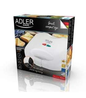 Adler Sandwich maker AD 301 750  W Number of plates 1 Number of pastry 2 White