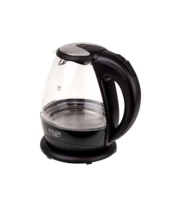 Kettle Adler Kettle AD 1224 Standard 2000 W 1.5 L Glass 360° rotational base Black