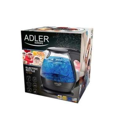 Kettle Adler Kettle AD 1224 Standard 2000 W 1.5 L Glass 360° rotational base Black
