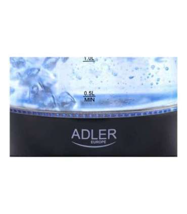 Kettle Adler Kettle AD 1224 Standard 2000 W 1.5 L Glass 360° rotational base Black