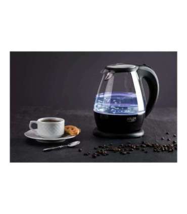Kettle Adler Kettle AD 1224 Standard 2000 W 1.5 L Glass 360° rotational base Black