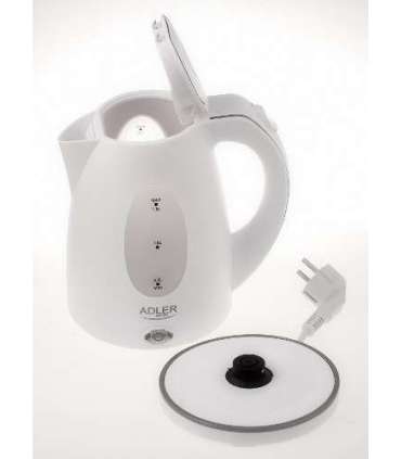 Adler Kettle AD 1207 Standard 2000 W 1.5 L Plastic 360° rotational base White
