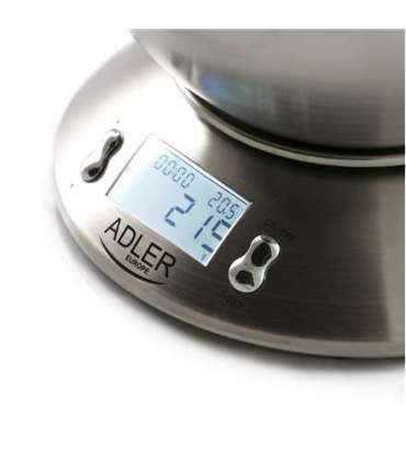 Adler Kitchen scales AD 3134 Maximum weight (capacity) 5 kg Graduation 1 g Stainless steel