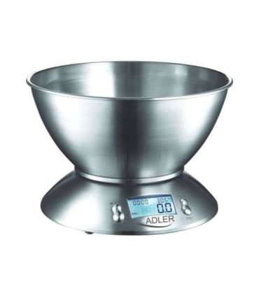 Adler Kitchen scales AD 3134 Maximum weight (capacity) 5 kg Graduation 1 g Stainless steel