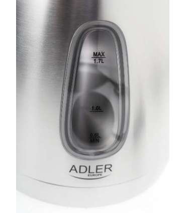 Adler Kettle AD 1223 Standard 2200 W 1.7 L Stainless steel 360° rotational base Stainless steel