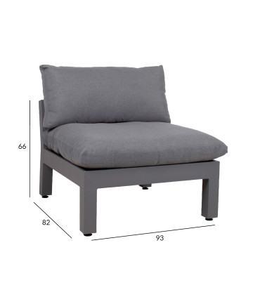 Средняя часть модульного дивана FLUFFY, серый