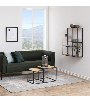 Seinariiul SEAFORD 75x20xH91cm, tamm, mööbliplaat, metall