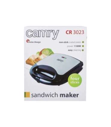 Camry Sandwich maker XL CR 3023 1500 W Number of plates 1 Number of pastry 4 Black