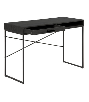 Kirjutuslaud SEAFORD 110x45xH75cm, must, MDF, metall